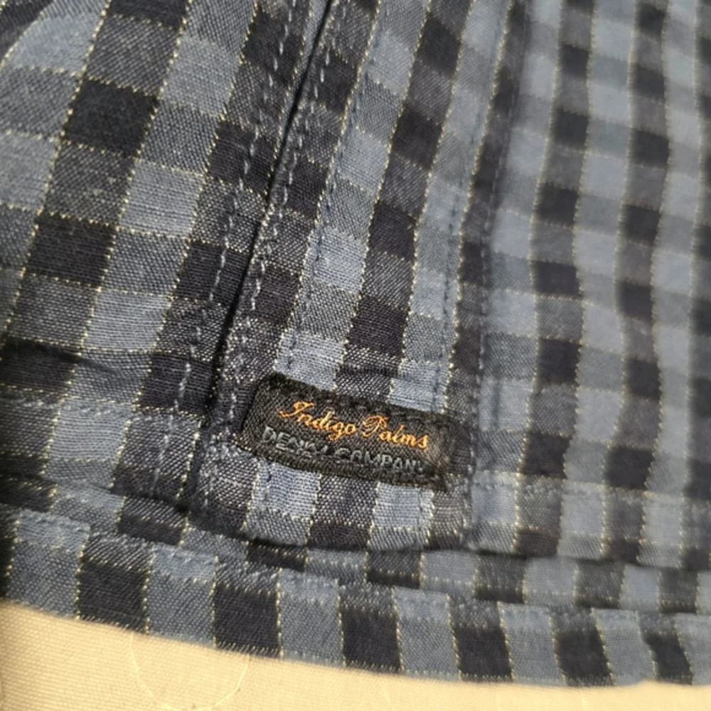 Tommy‎ Bahama Indigo Palms Men's Long Sleeve Button-Up Shirt Blue Size Large